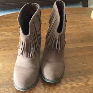 Fringe booties